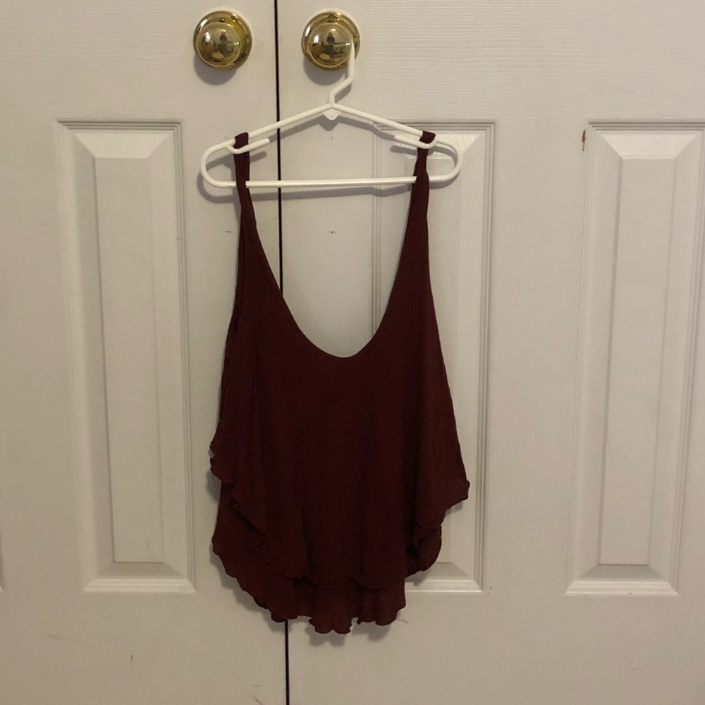 Free People Maroon tank top